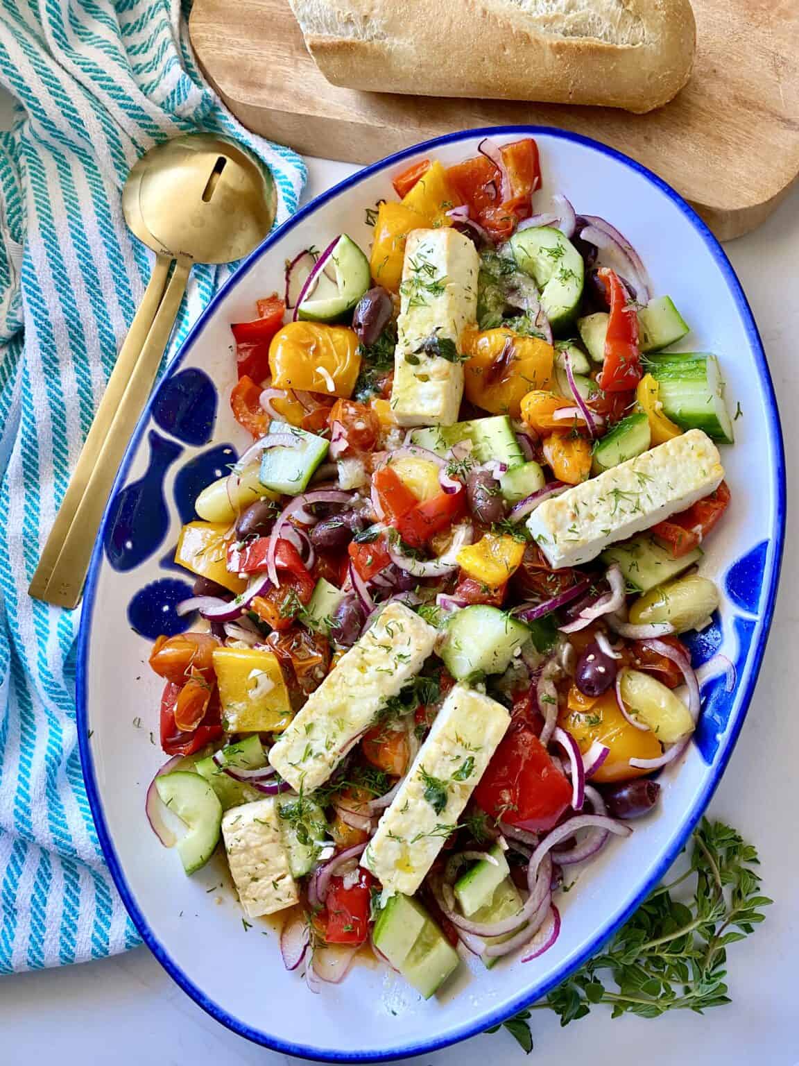 Roasted Greek Salad - Hungry Happens