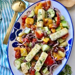 roasted greek salad platter