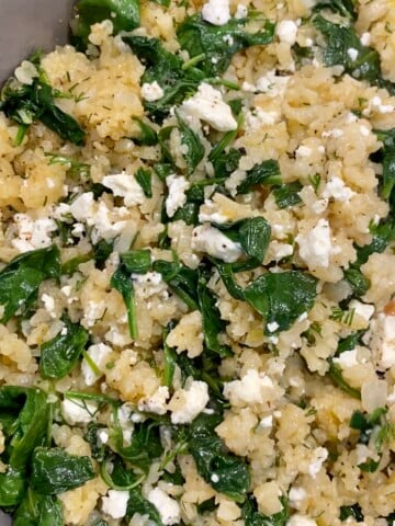 spanakorizo feta cheese