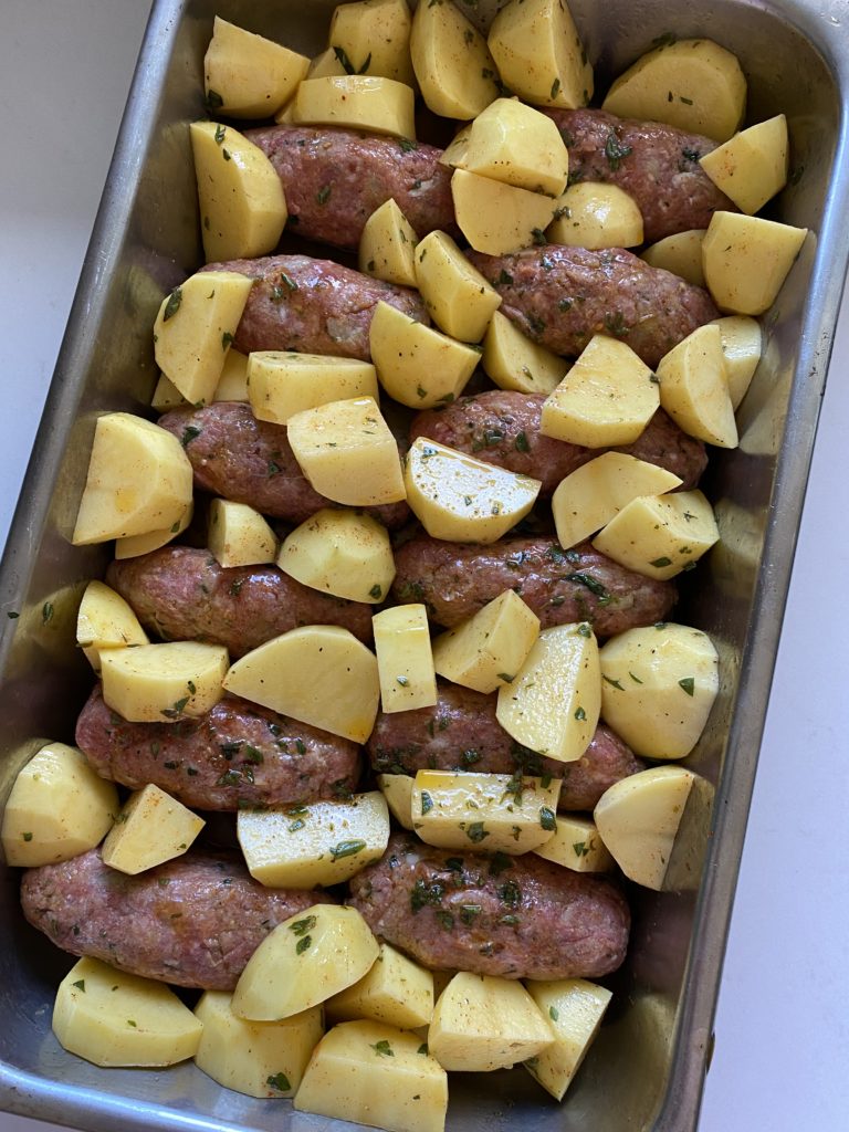 Soutzoukakia - Greek baked sausaged-shaped meatballs