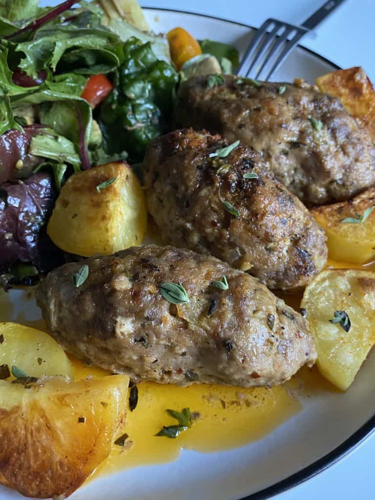 Soutzoukakia - Greek baked sausaged-shaped meatballs