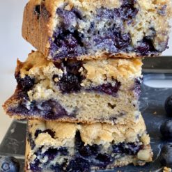 stacked almond flour blueberry bars
