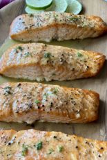 lime garlic butter salmon pieces