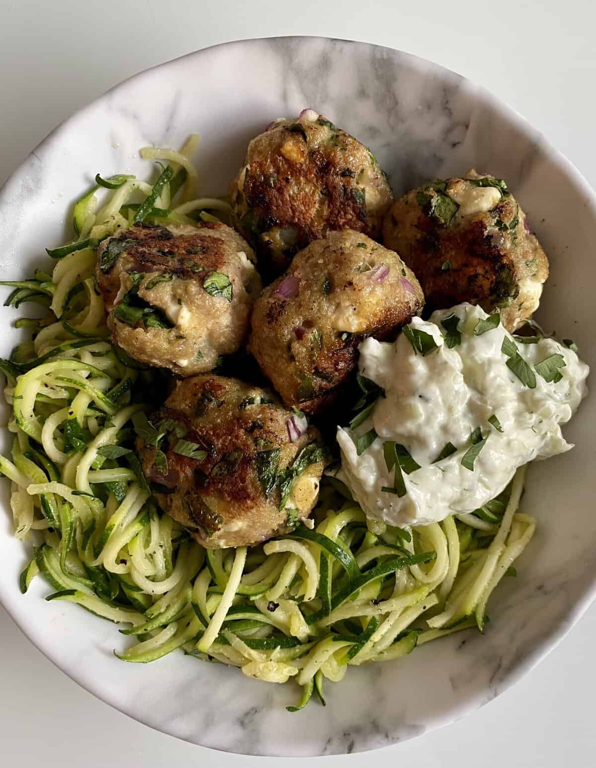 Mediterranean Meatballs (Spinach and Feta Keftedes) Hungry Happens
