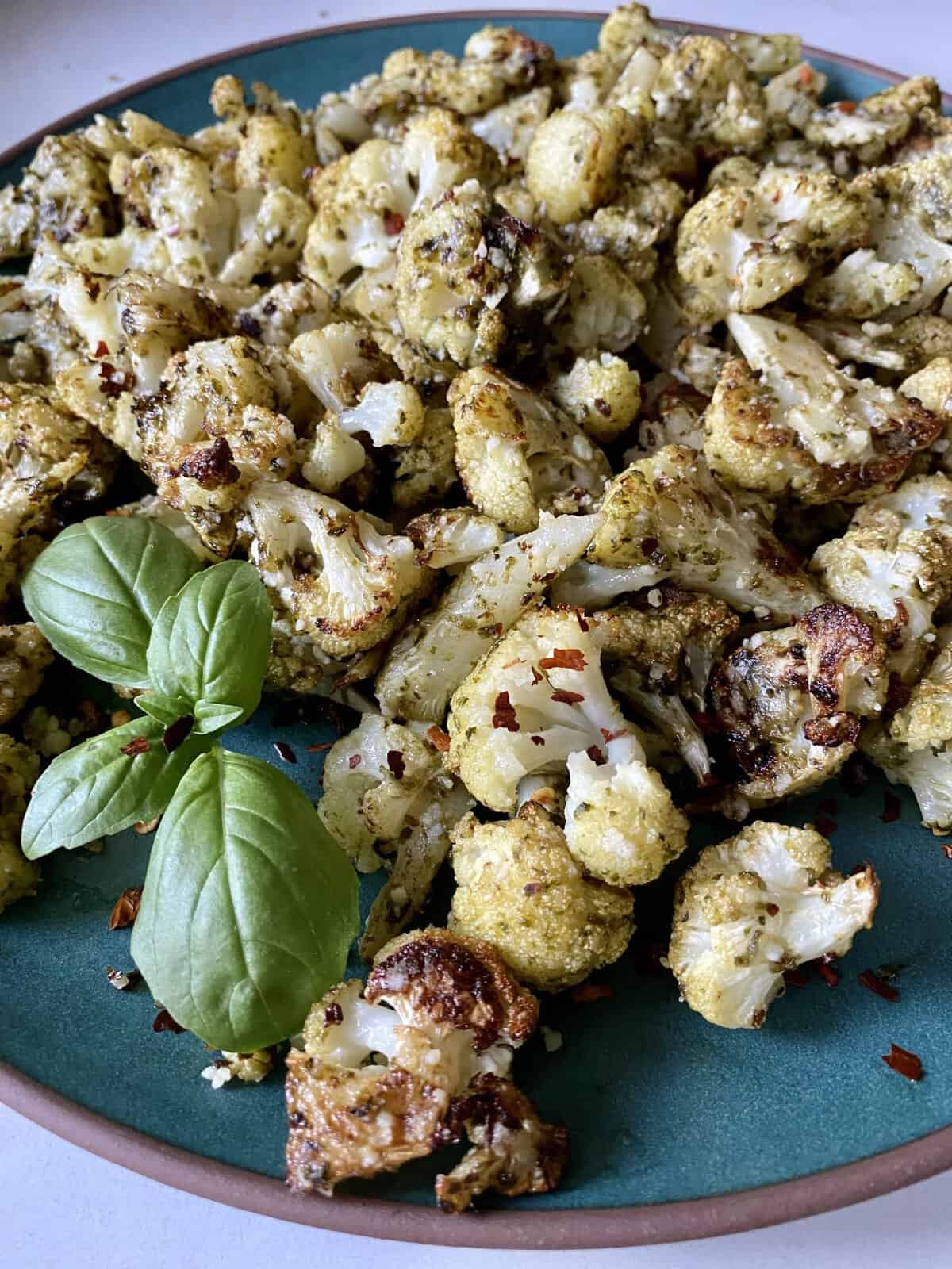 Roasted Pesto Cauliflower Hungry Happens