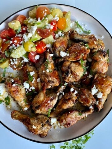 greek wings on a platter