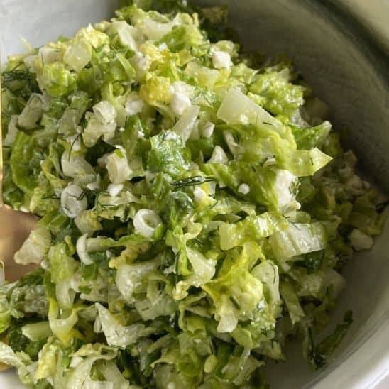 Maroulosalata (Greek Lettuce Salad) - Hungry Happens