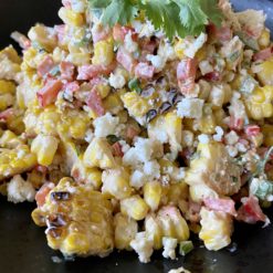 mexican street corn salad close up