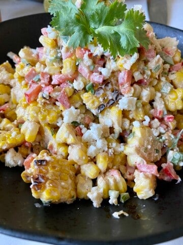 mexican street corn salad close up