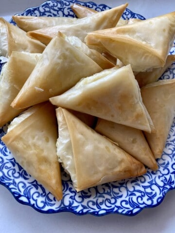tiropitakia in a platter