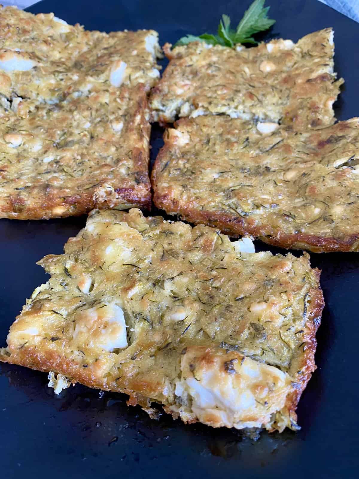 Crustless Zucchini Feta Pie (Batzina)-image