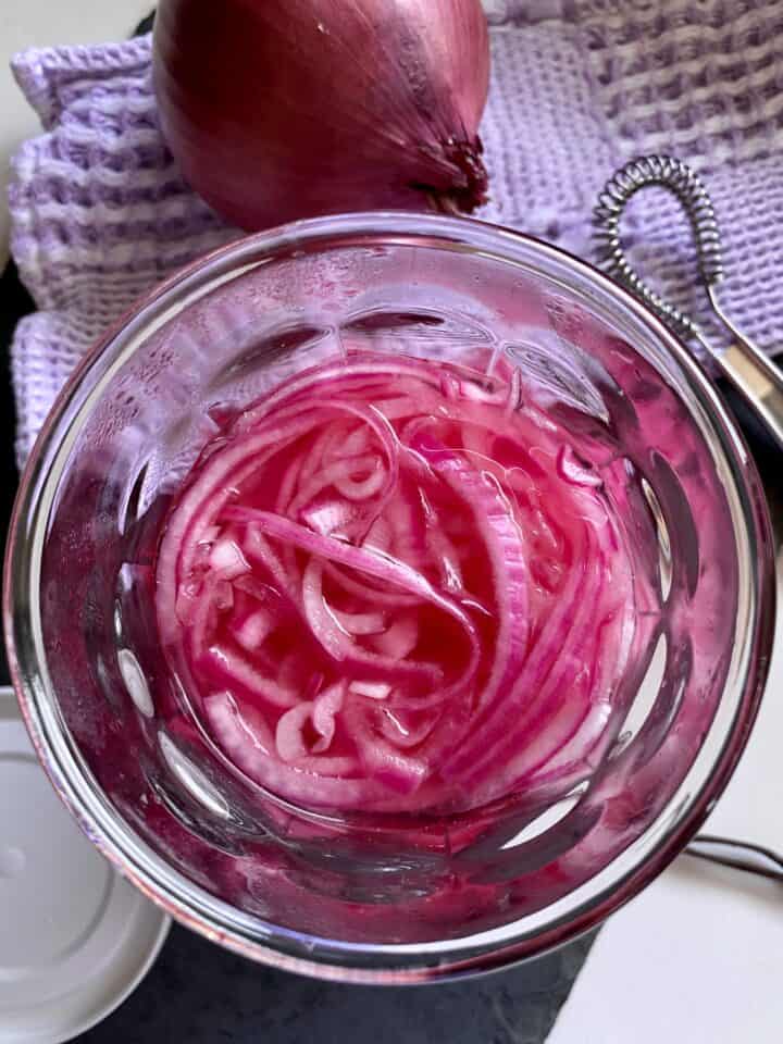 Quick-Pickled Red Onions - Never Not Hungry