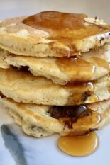 fluffy pancakes with syrup
