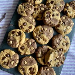 flourless peanut butter chocolate cookies lots of them