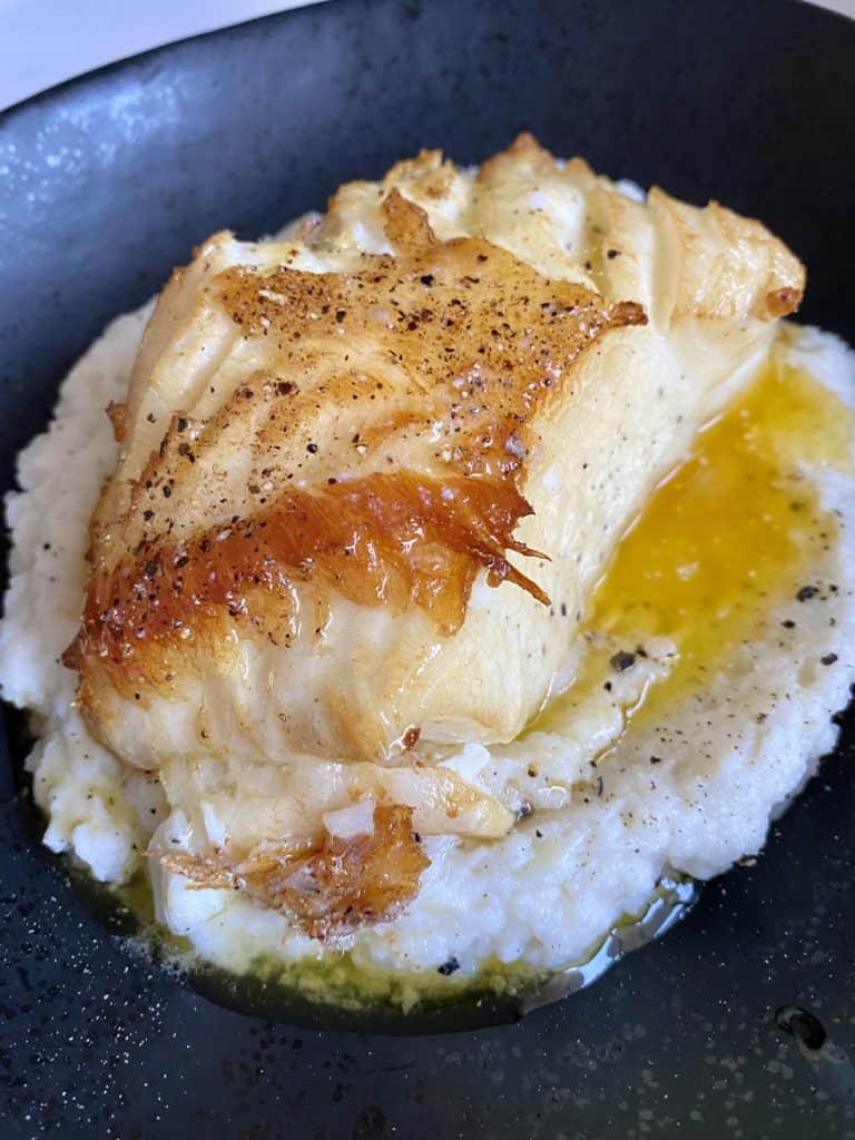 Pan Seared Chilean Sea Bass with Lemon Butter Sauce - Hungry Happens