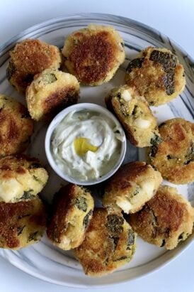kolokithokeftedes in a platter
