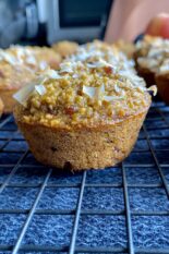 healthy apple muffins close up