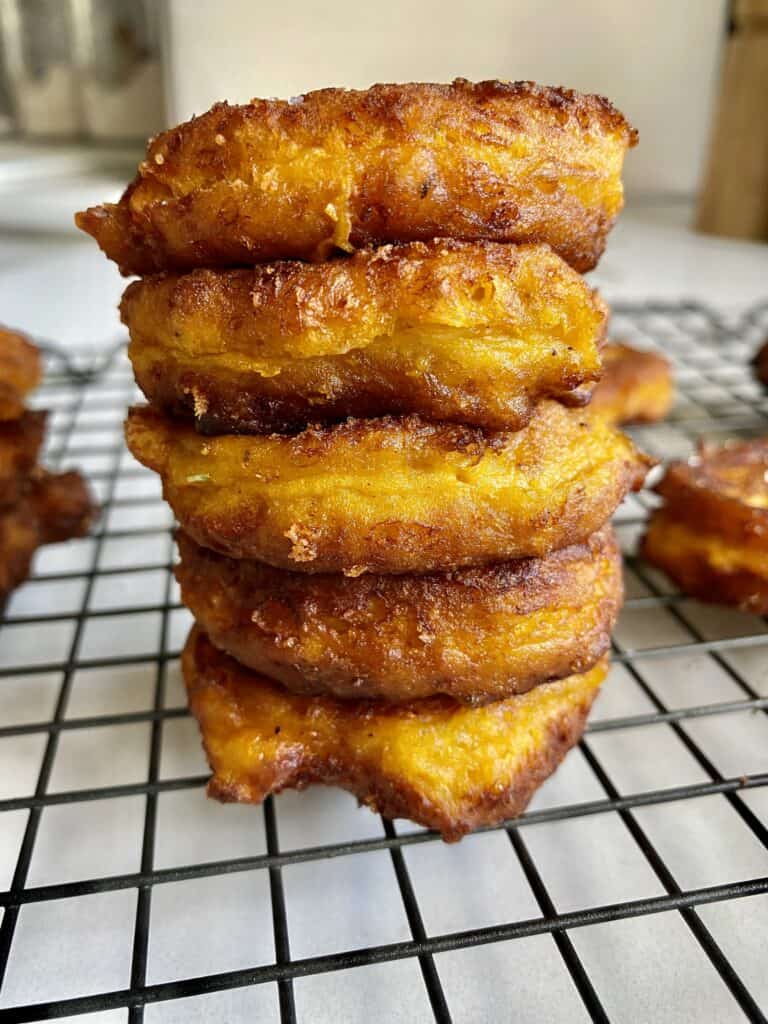 Asiago Pumpkin Fritters - Hungry Happens