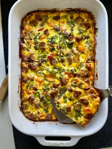sausage egg bake cut up