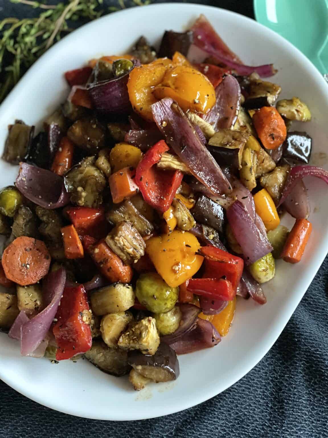 Honey Balsamic Roasted Vegetables - Hungry Happens