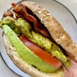 pesto eggs sandwich