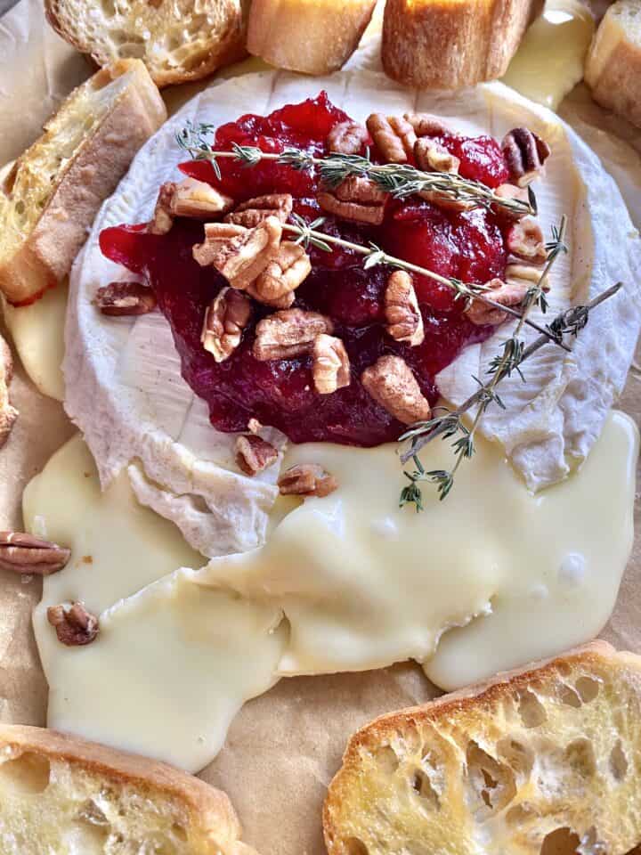 Baked Brie with Cranberry Sauce - Hungry Happens
