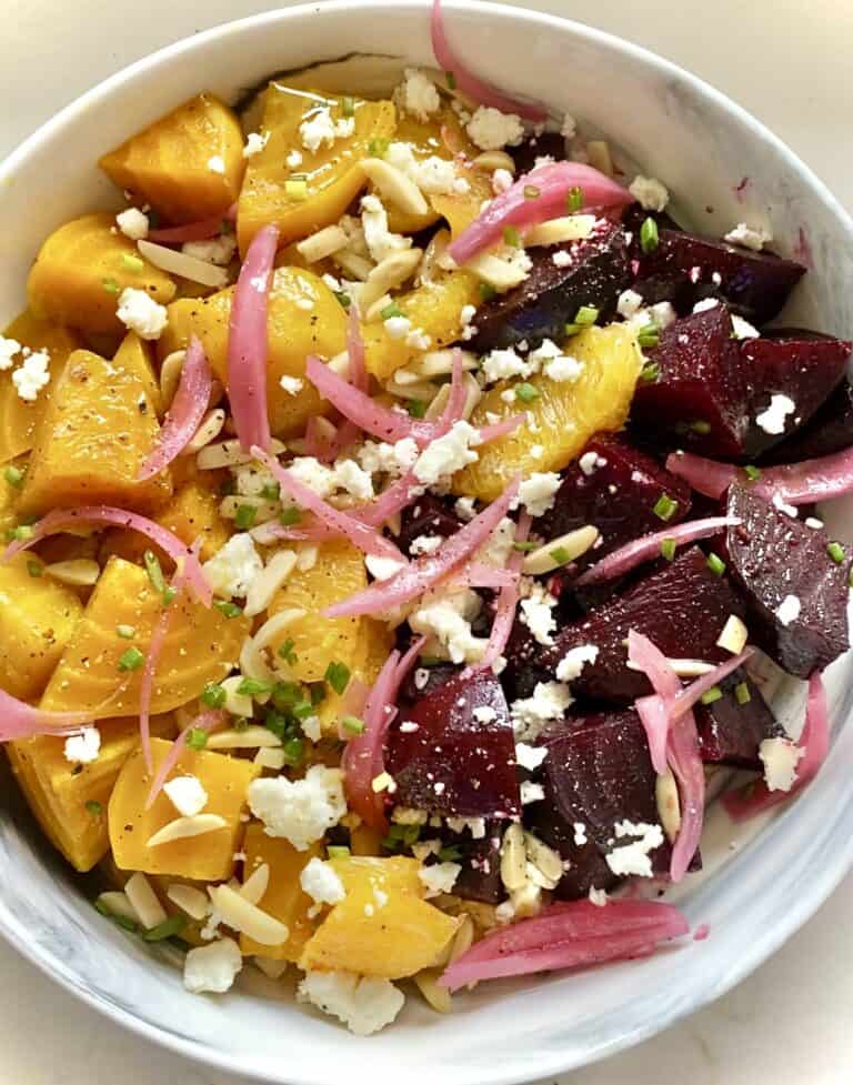 Greek Roasted Beet Salad (Patzaria Salata) - Hungry Happens