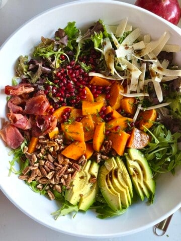 butternut squash salad with dressing