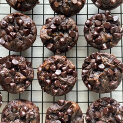 flourless pumpkin mocha brownie muffins