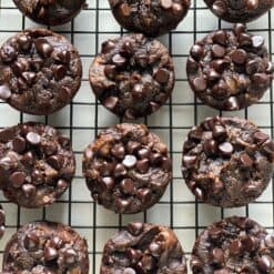 flourless pumpkin mocha brownie muffins