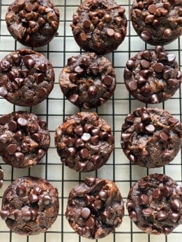 flourless pumpkin mocha brownie muffins