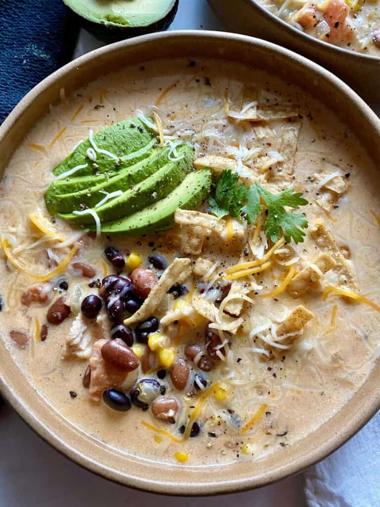 Creamy Chicken Tortilla Soup - Hungry Happens