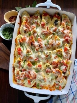 roasted vegetables stuffed shells