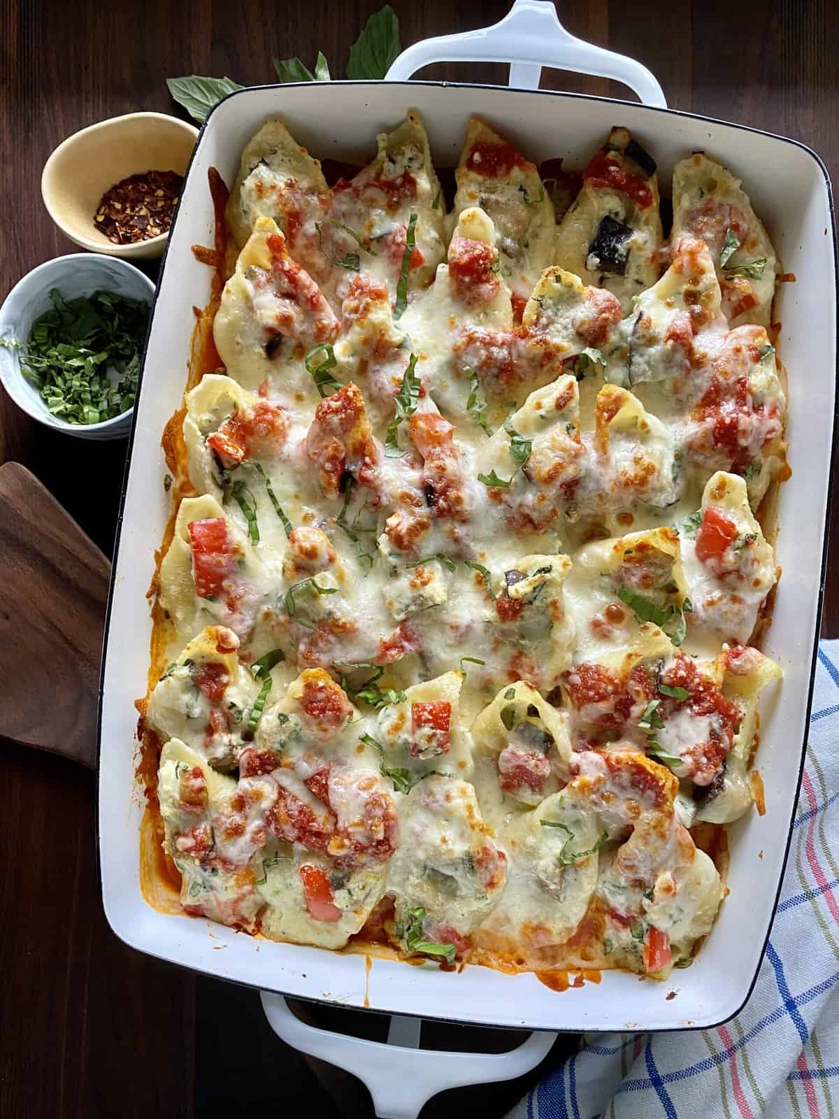 Roasted Vegetable Stuffed Shells Hungry Happens