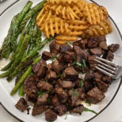 garlic butter steak bites dinner