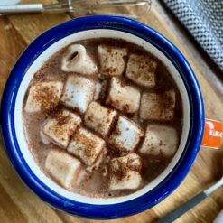 healthy hot cocoa with marshmallows