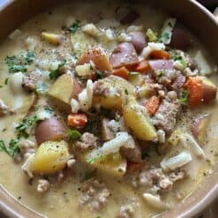 sausage potato soup with cheese