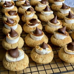 s'mores blossom cookies in cooling rack