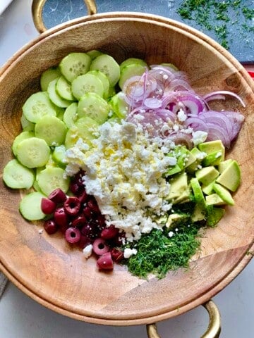 feta cucumber avocado salad chopped pre toss