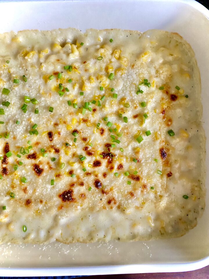 creamed corn with chives