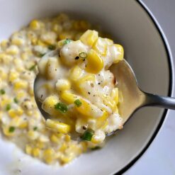 creamed corn spoonful