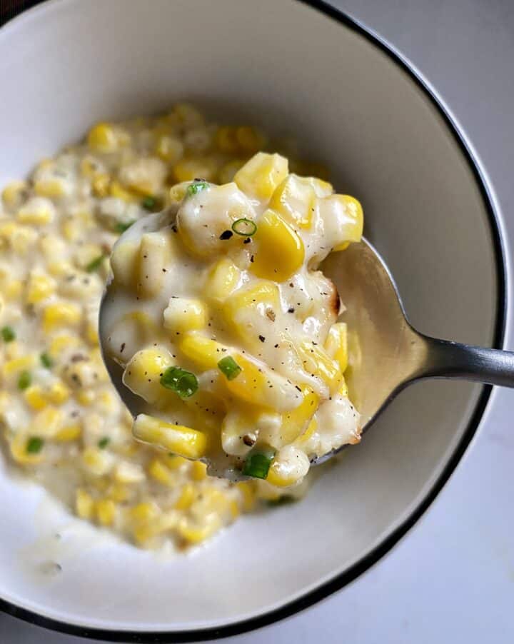 creamed corn spoonful