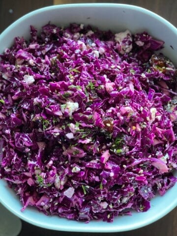cabbage feta salad with dates
