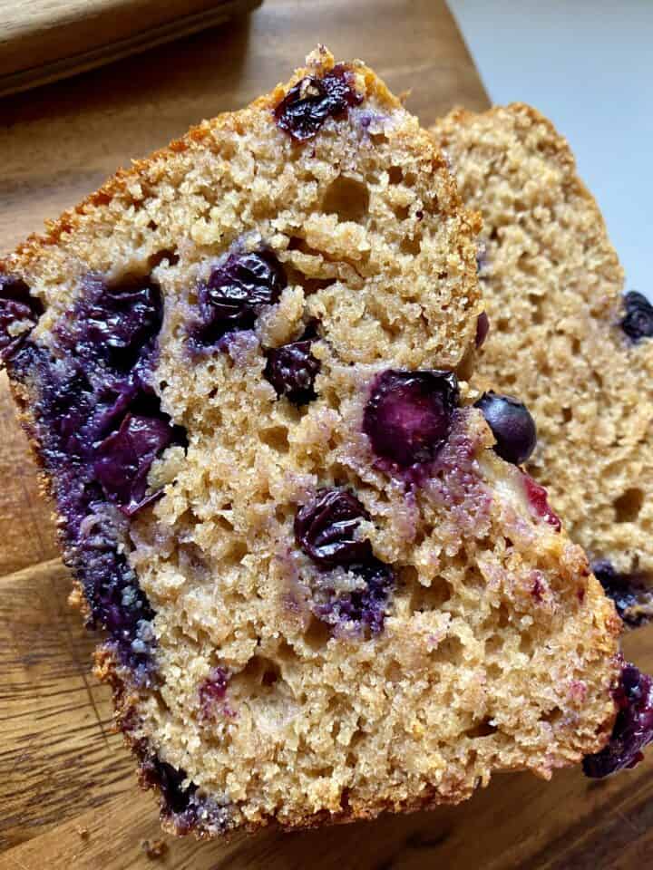 lemon blueberry bread slice