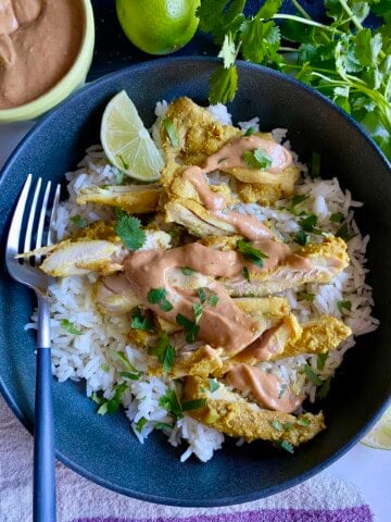 chicken satay with peanut sauce