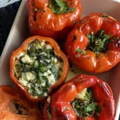 spinach feta stuffed peppers