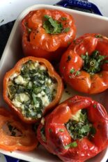 spinach feta stuffed peppers