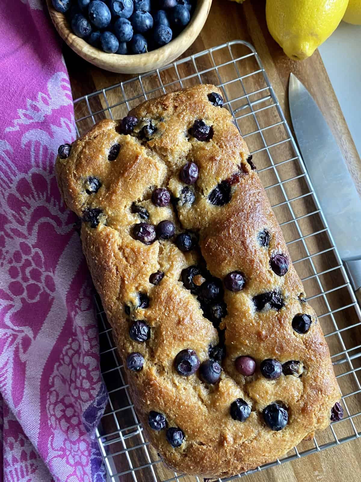 Cream Cheese-Filled Lemon Blueberry Loaf - Del's cooking twist