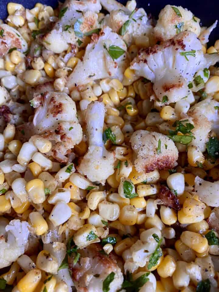 cauliflower and corn side dish