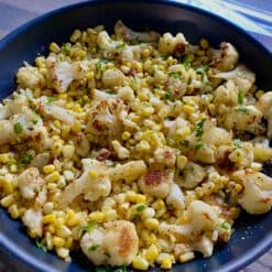 skillet corn and cauliflower side dish